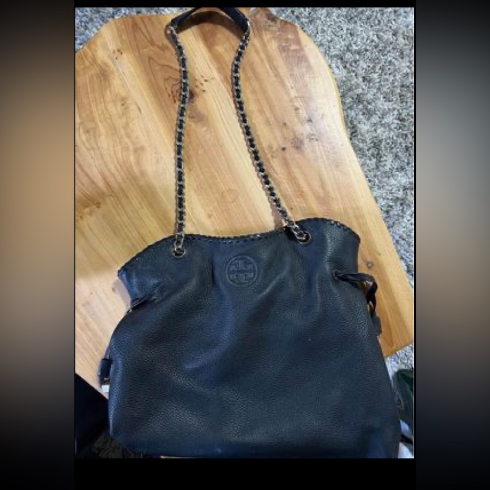 Tory Burch black shoulder bag.